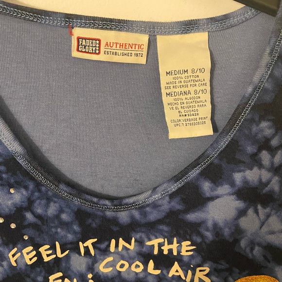 Vintage 90s Faded Glory Crop Top Medium - Picture 2 of 2